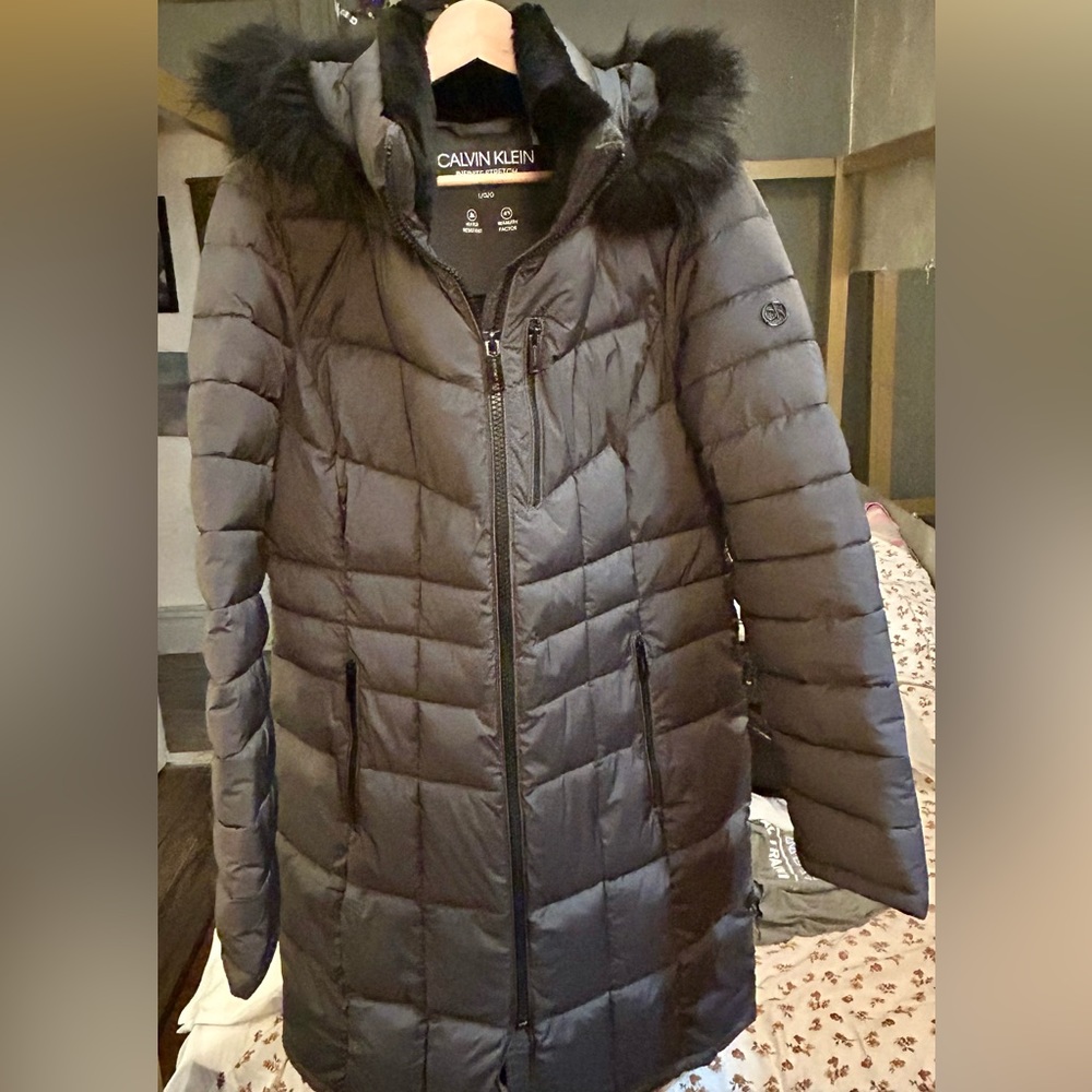 Calvin Klein puffer trench coat